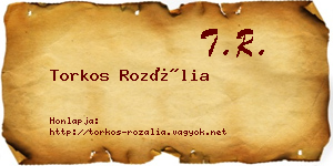 Torkos Rozália névjegykártya