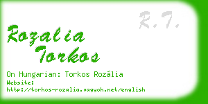 rozalia torkos business card
